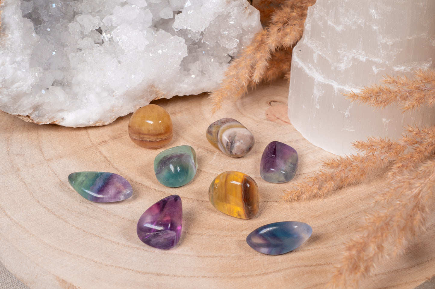 Fluorit Trommelsteine