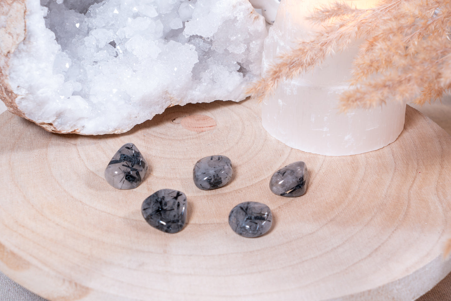 Turmalinquarz Trommelsteine