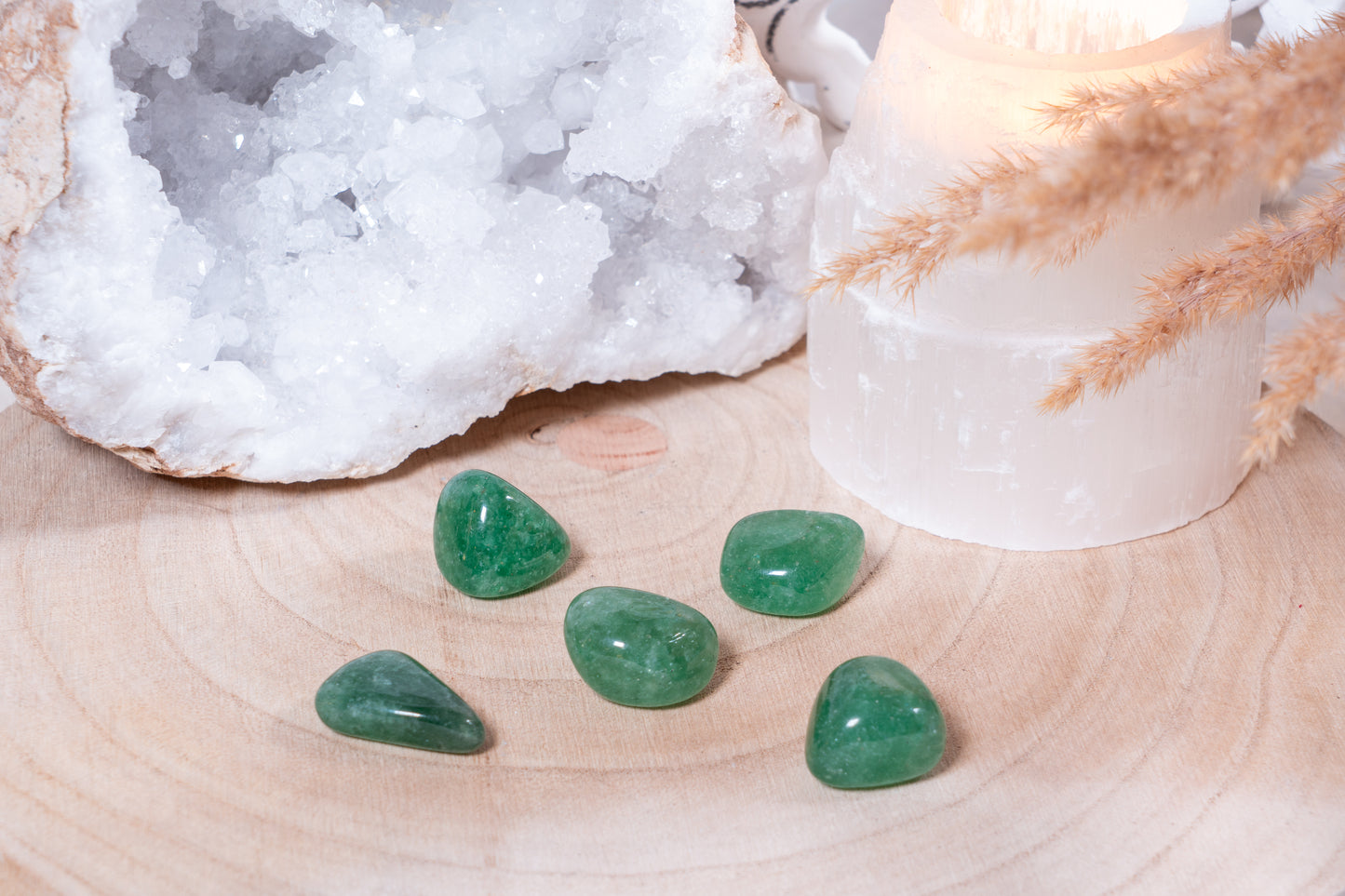 Grüner Aventurin Trommelsteine