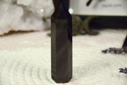 Silberobsidian Obelisken