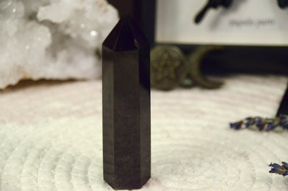 Silberobsidian Obelisken