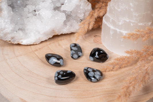 Schneeflocken Obsidian Trommelstein