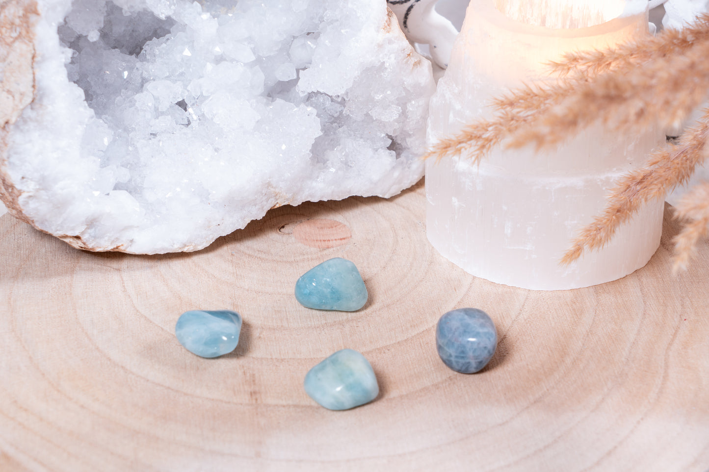 Aquamarin Trommelsteine