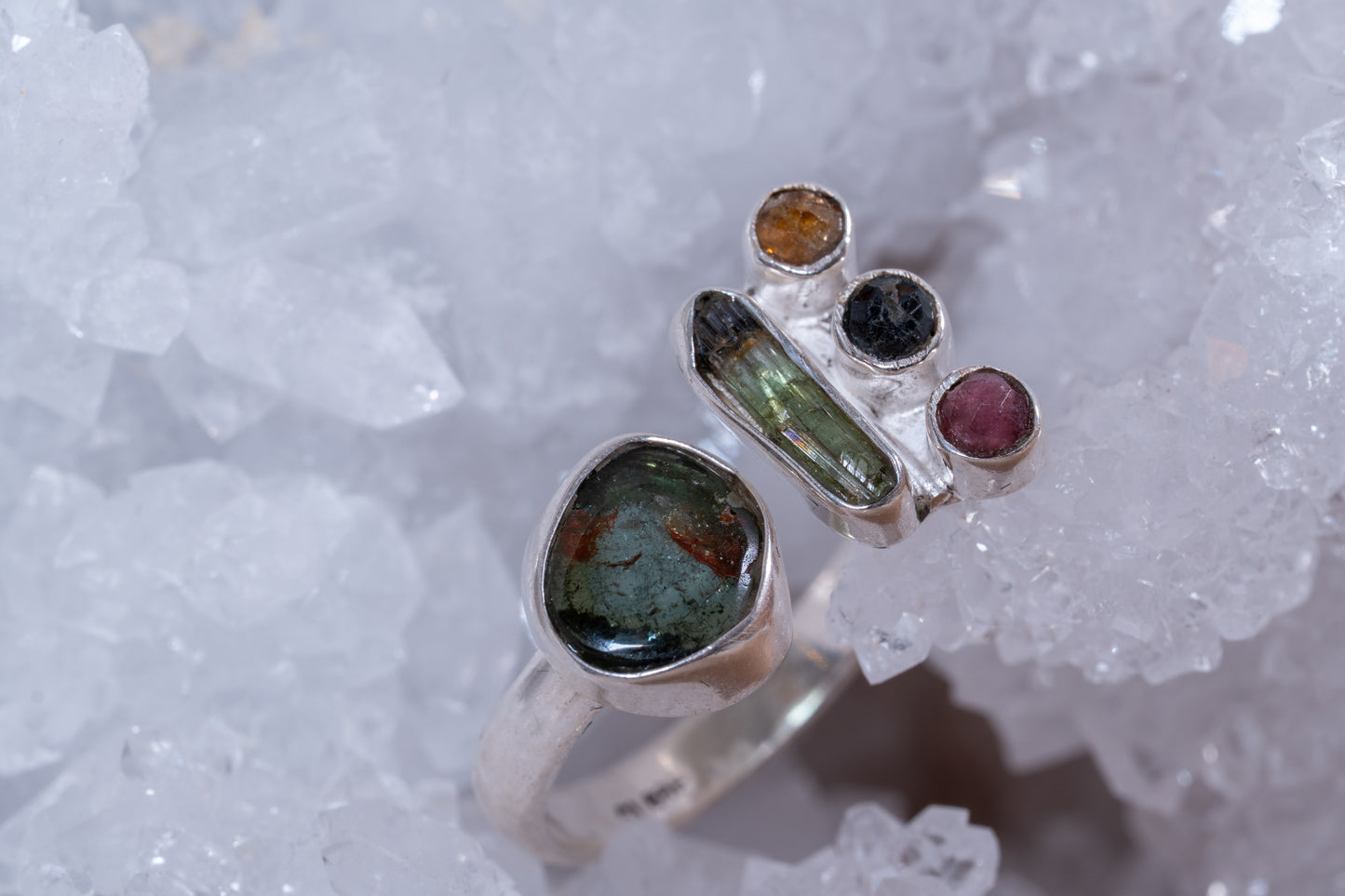 Wassermelonen Turmalin Ring