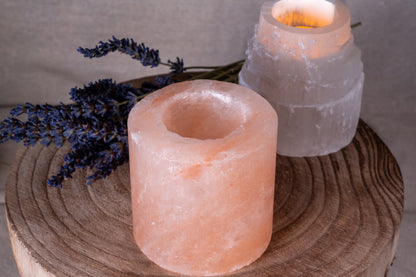 Salzkristall Teelicht