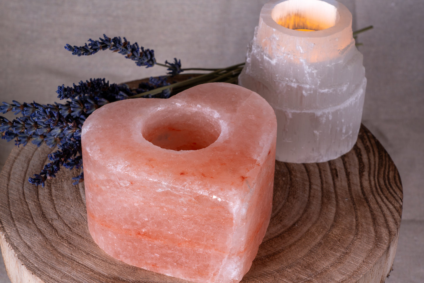 Salzkristall Teelicht