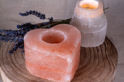 Salzkristall Teelicht