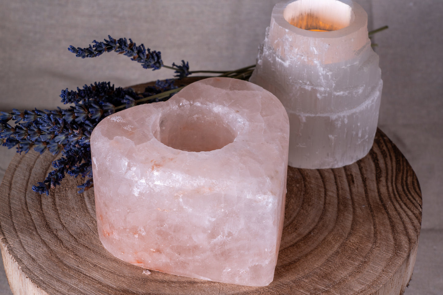 Salzkristall Teelicht