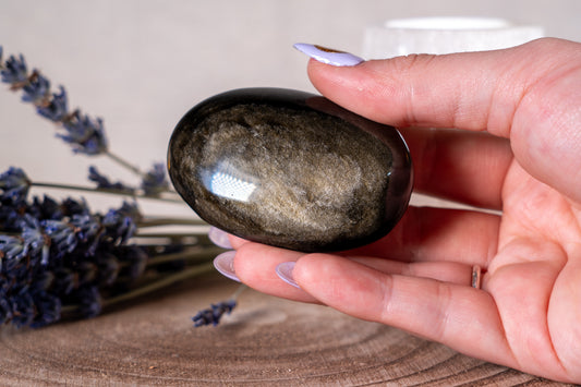 Silber Obsidian Handstein