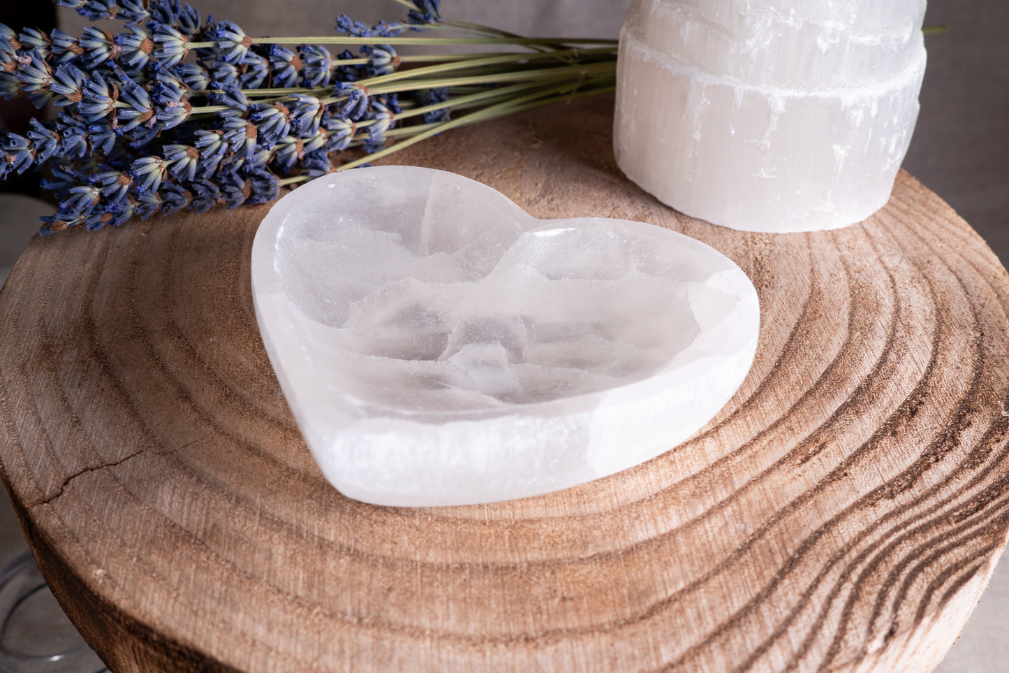 Selenit Schale Herz