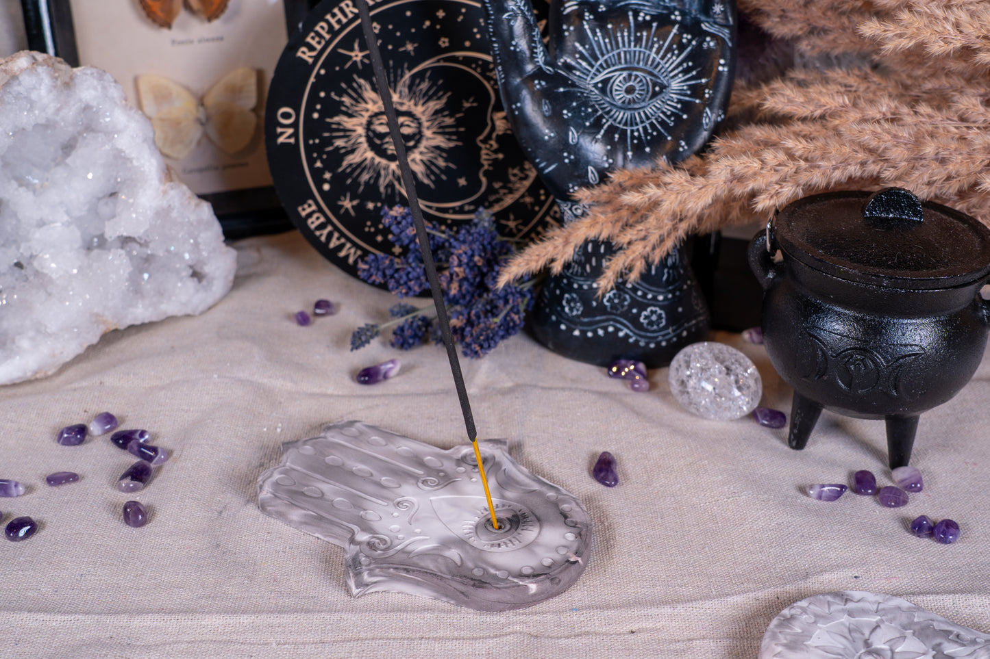 Räucherstäbchenhalter Hamsa Hand „Kali“