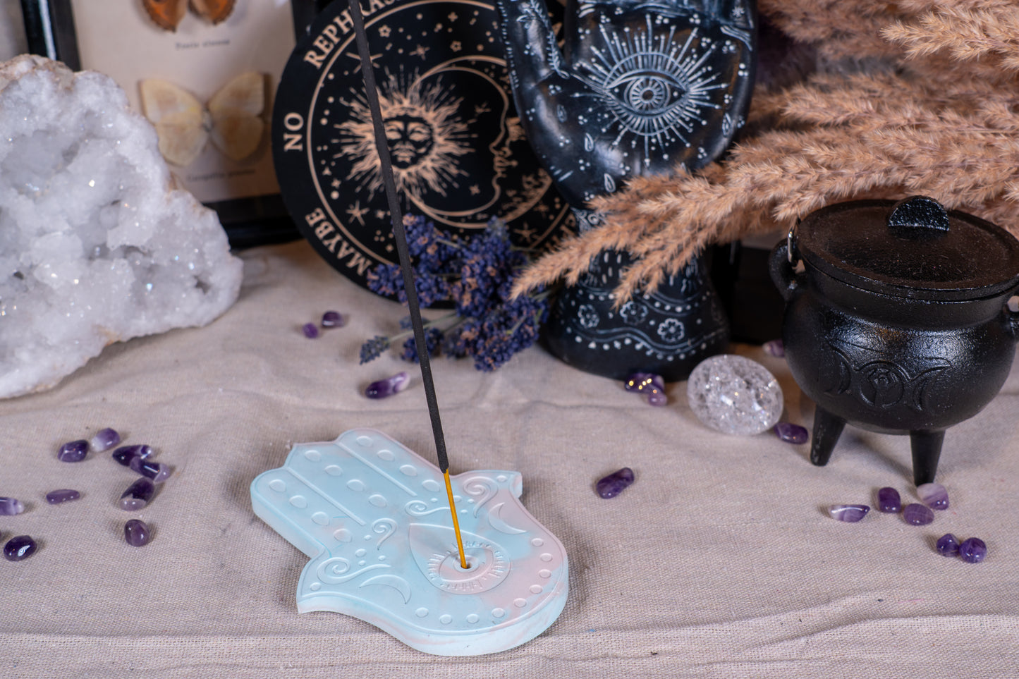 Räucherstäbchenhalter Hamsa Hand „Kali“